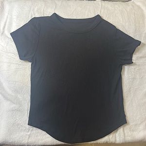 Black short sleeve top